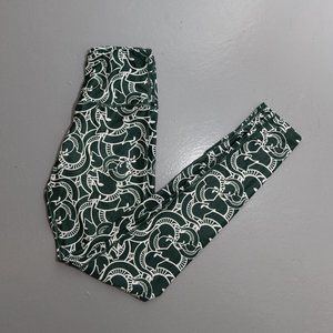 Michigan State Spartans ZooZatz Stacked Mascot Leggings - Green/White